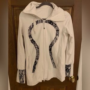 White Lululemon hooded define jacket